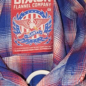 DIXXON Blue and Red Plaid Casual Shirt